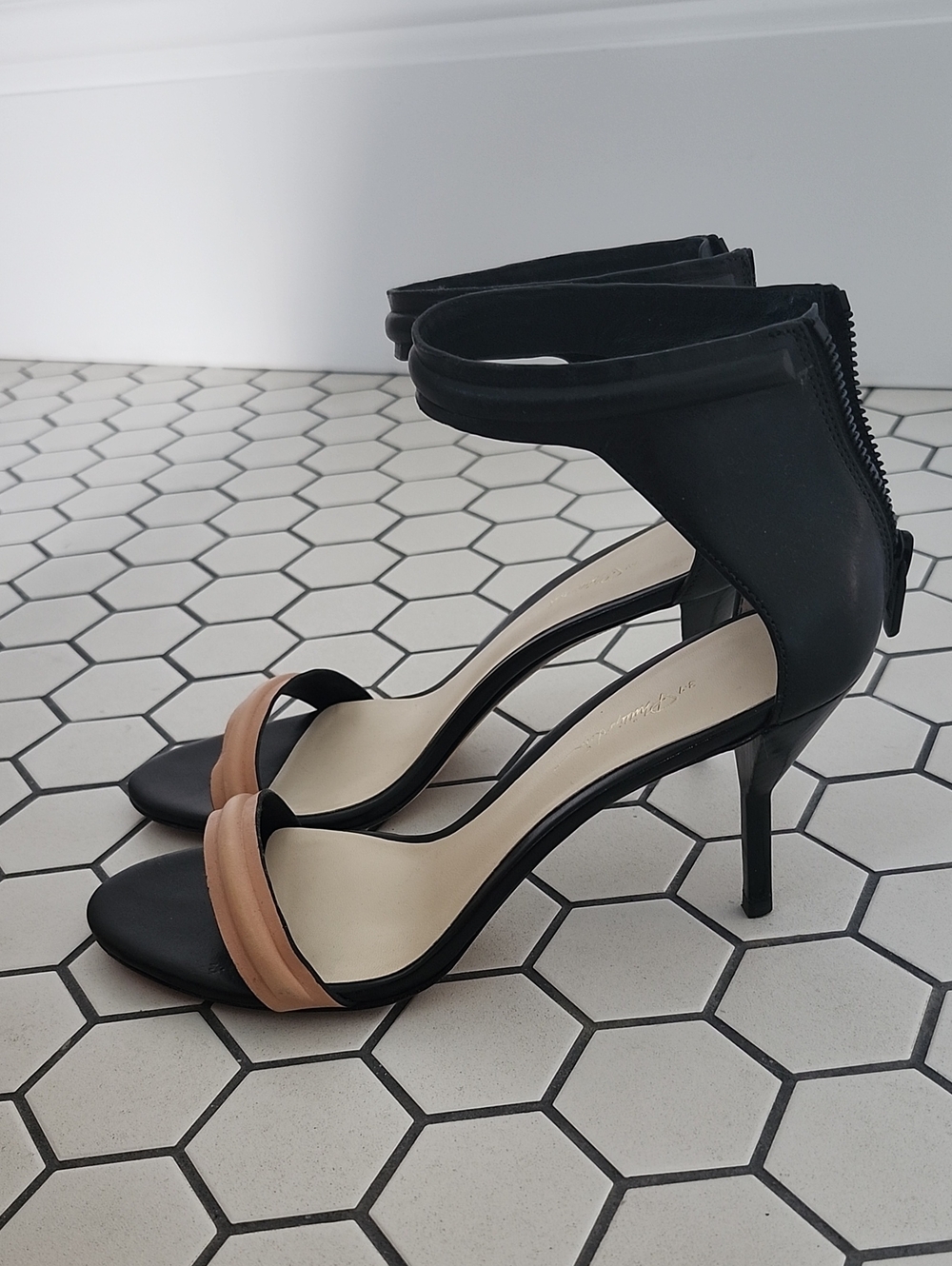 Phillip Lim Black and Tan Ankle-Strap Sandals